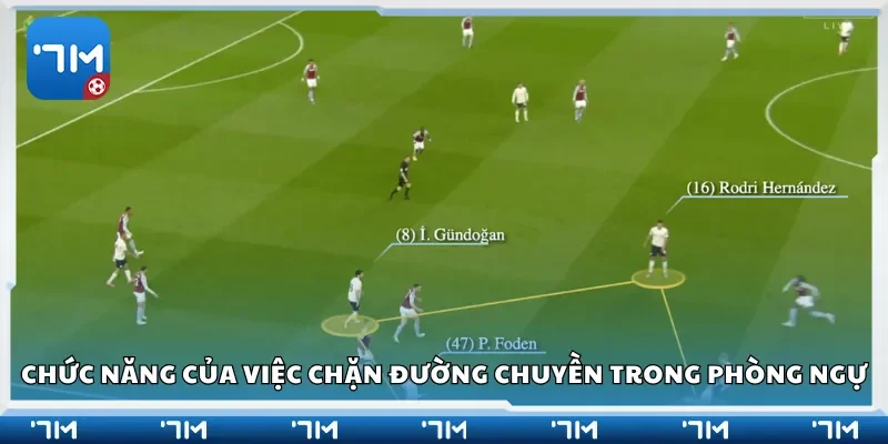 Chức năng của việc chặn đường chuyền trong phòng ngự