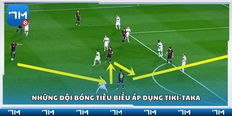 Những đội bóng tiêu biểu áp dụng tiki-taka