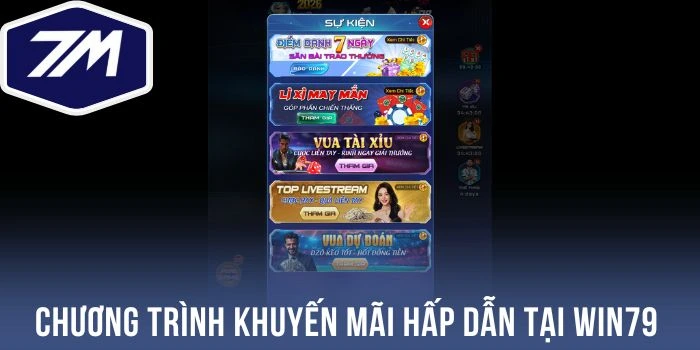 Chương trình khuyến mãi hấp dẫn tại Win79