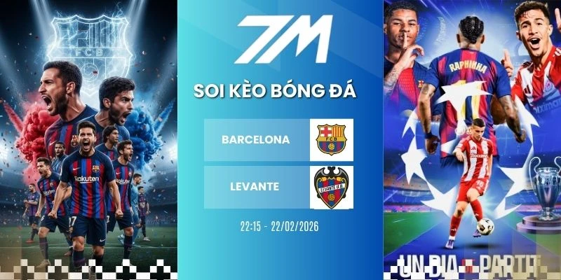 Kèo Bóng Đá Barcelona Vs Levante Hôm Nay Ngày 22/02/2026 – La Liga